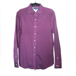 Tommy Hilfiger Mens Purple Slim Fit‎ Button Up Dress Shirt Size 15 1/2